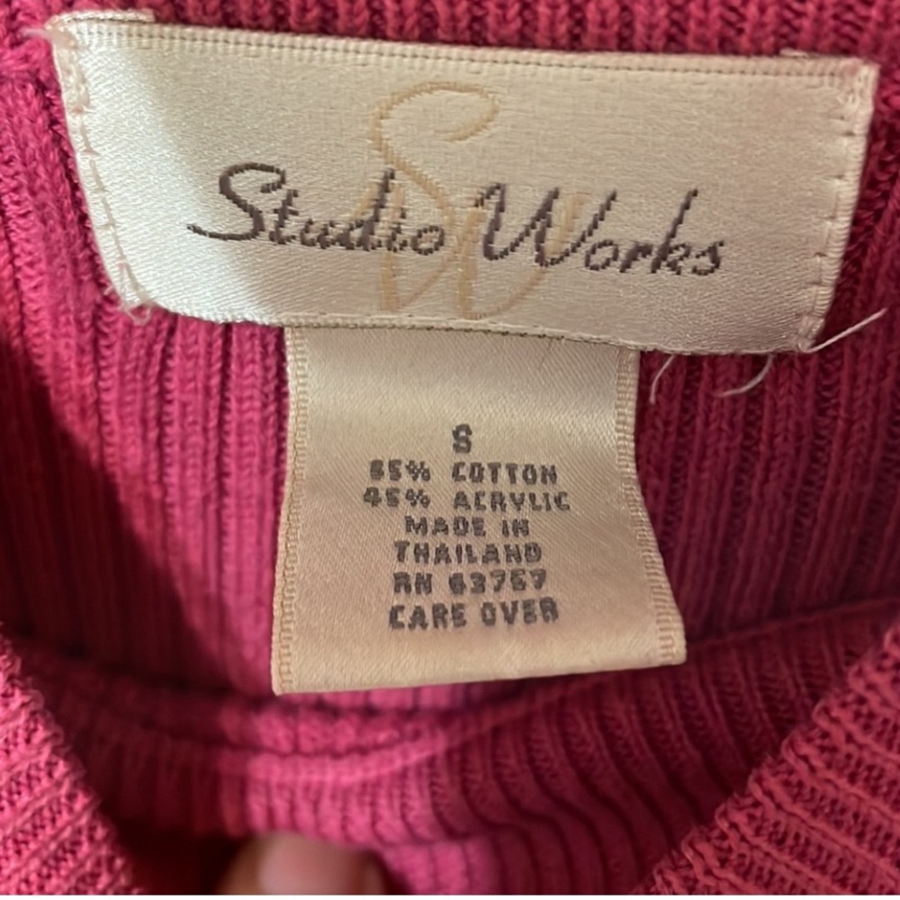 Pink Rib Knit Sweater - Picture 2 of 2
